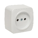 Розетка EKF EGR10-022-10 б/з, 10А, ОП Basic Минск белый