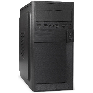 Компьютерный корпус Minitower ExeGate BAA-105-01-UNS450 (mATX, БП UNS450 с вент. 12см, 2*USB, аудио, черный)