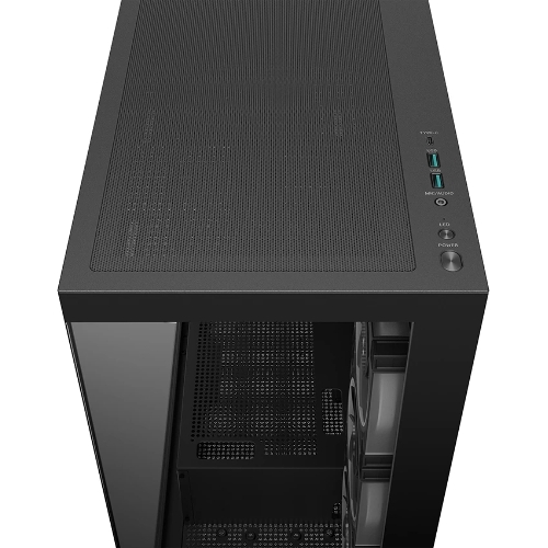 Компьютерный корпус Deepcool CG580 4F V2 без БП, боковое окно (панорама), 4x120мм ARGB PWM вентилятора, черный, ATX (R-CG580-BKADA4-G-2)