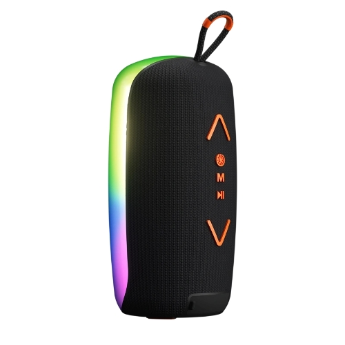 Колонка портативная Ural Молния Огонь черный/оранжевый 35W 1.1 BT/3.5Jack/USB-C 10м 2200mAh (без.бат)