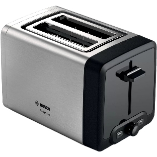Тостер Bosch TAT4P420 нержавеющая сталь, 970 Вт, 2 слота