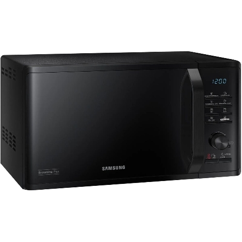 Микроволновая печь Samsung MG23K3515AK/BW черный, 23 л, 800 Вт, переключатели - кнопки, поворотный механизм