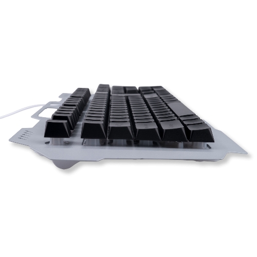 Клавиатура Gembird KB-G710M-S проводная, USB Type-A, чёрный/серебристый