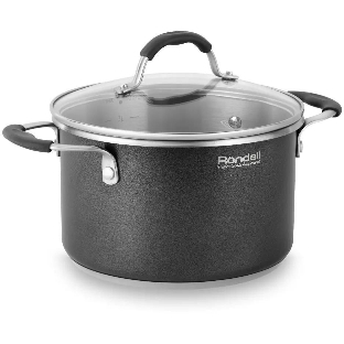 Кастрюля Rondell Stern RDS-010, 3.9л, 20см, с крышкой, серый