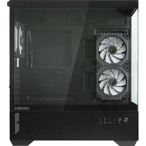 Компьютерный корпус ZALMAN CHRONIX V2, ATX, BLACK, WINDOW, 1xCombo (3.5’’ or 2.5’’), 1x3.5’’HDD, 2x2.5’’SSD, 1xUSB2.0, 1xUSB3.0, 1xUSB Type-C, SIDE 2x120мм ARGB, REAR 1x120мм ARGB