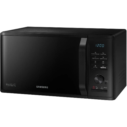 Микроволновая печь Samsung MG23K3515AK/BW черный, 23 л, 800 Вт, переключатели - кнопки, поворотный механизм