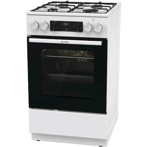 Плита комбинированная Gorenje GK5C60WJ белый, конфорок 4 газовых, духовка 62 л, 50 см x 85 см x 59.4 см