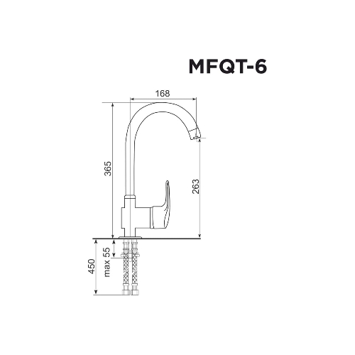 Кухонный смеситель Maunfeld MFQT-6BG бежевый