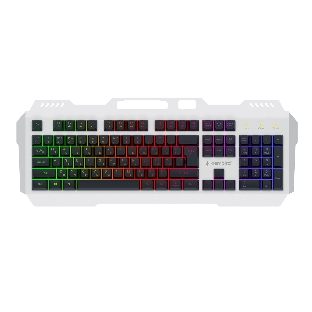 Клавиатура Gembird KB-G710M-S проводная, USB Type-A, чёрный/серебристый