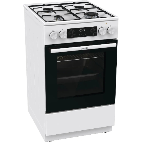 Плита комбинированная Gorenje GK5C60WJ белый, конфорок 4 газовых, духовка 62 л, 50 см x 85 см x 59.4 см