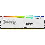 Оперативная память Kingston Fury Beast, DDR5, 16Gb (1x16Gb), 5600MHz, CL40, DIMM, радиатор, RGB, белый