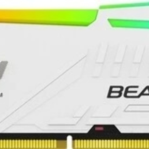 Оперативная память Kingston Fury Beast, DDR5, 16Gb (1x16Gb), 5600MHz, CL40, DIMM, радиатор, RGB, белый
