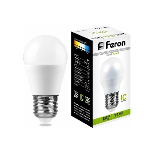 Лампа светодиодная Feron LB-750 11W 230V E27 4000K G45