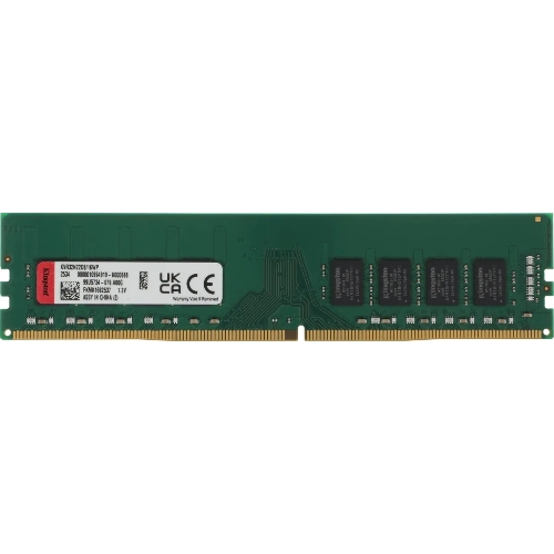 Оперативная память Kingston ValueRAM, DDR4, 16GB (1x16GB), 3200 MHz, CL22, без радиатора