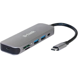 USB-концентратор D-Link DUB-2325, USB, USB 3.0 2порта, USB Type-C,SD,microSD, адаптер/USB