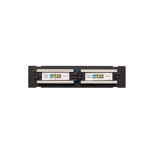 Патч-панель настенная TERACOM PRO Cat.5E неэкранированная UTP 12 портов RJ-45 Dual IDC