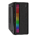 Компьютерный корпус Minitower ExeGate mEVO-7805-XP450 (mATX, БП XP450 с вент. 12см, 2*USB+1*USB 3.0, аудио, черный, с 2*RGb подсветкой)