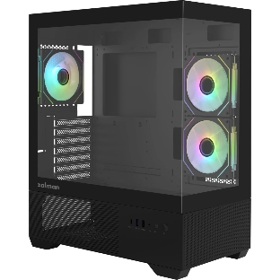 Компьютерный корпус ZALMAN CHRONIX V2, ATX, BLACK, WINDOW, 1xCombo (3.5’’ or 2.5’’), 1x3.5’’HDD, 2x2.5’’SSD, 1xUSB2.0, 1xUSB3.0, 1xUSB Type-C, SIDE 2x120мм ARGB, REAR 1x120мм ARGB