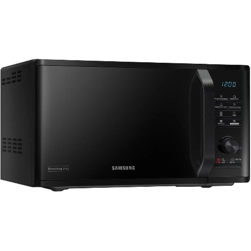Микроволновая печь Samsung MG23K3515AK/BW черный, 23 л, 800 Вт, переключатели - кнопки, поворотный механизм