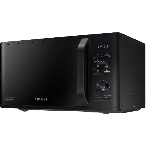 Микроволновая печь Samsung MG23K3515AK/BW черный, 23 л, 800 Вт, переключатели - кнопки, поворотный механизм