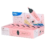Текстовыделитель Deli EU356-PK Macaron, скошенный пишущий наконечник, 1-5мм, розовый пастельный