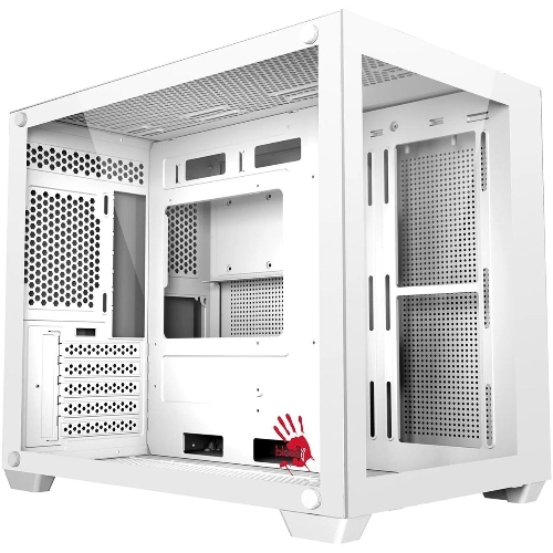 Компьютерный корпус Bloody BD-CC108 белый без БП mATX 9x120мм 2xUSB 3.0 audio bott PSU