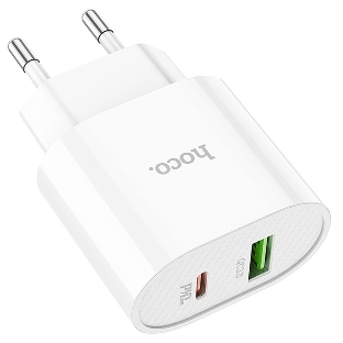 Сетевое зарядное устройство HOCO (6931474757319) C95A Lineal PD 20W+QC3.0 (белый)