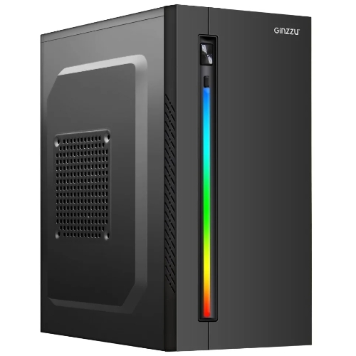 Компьютерный корпус Ginzzu D350 2хUSB 2.0,AU RGb w/o PSU