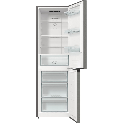 Холодильник Gorenje NRKE62XL серебристый металлик двухкамерный 203/99л морозилка снизу, No Frost