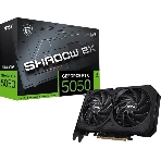 Видеокарта MSI GeForce RTX 5050 8G SHADOW 2X OC, NVIDIA RTX 5050, 8 ГБ GDDR6, 128 бит, PCI-e 5.0, 1xHDMI, 3xDP, 2617 МГц