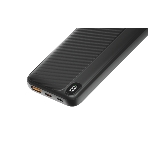 Портативный аккумулятор OLMIO L-10, 10000mAh, 22.5W, QC3.0, PD, LCD, + кабели Lightning\Type-C, черный