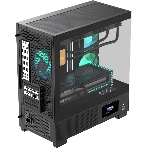 Компьютерный корпус AeroCool/Formula V Line Crystal E1M Black, MATX, USB3.0*2, Switch Display Panel