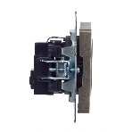 Розетка 1-местная IEK BRITE РС11-1-0-БрШ (BR-R11-16-K37) с заземлением, без защитных шторок, 16А, шампань