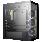Компьютерный корпус Deepcool CG580 4F V2 без БП, боковое окно (панорама), 4x120мм ARGB PWM вентилятора, черный, ATX (R-CG580-BKADA4-G-2)