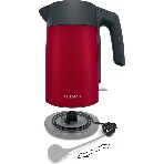 Чайник электрический Bosch TWK7L464 1.7 л, 2400 Вт., нерж.сталь, покрытая эмалью, красный, шкала уровня воды