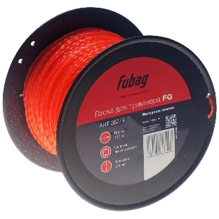 Триммерная леска FUBAG FQ, сечение витой квадрат, L 130 м х 2.4 мм 38749