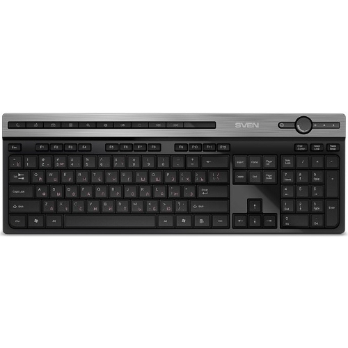 Клавиатура SVEN KB-E5500W беспроводная, радиоканал, чёрный