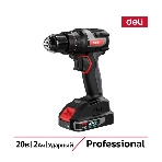 Дрель-шуруповерт Deli DE-CZ20-1D2, 20 В, 2 Ач, 70 Нм, бесщеточный, ударный