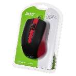 Мышь проводная Acer OMW012 черный/красный, 1200 dpi, USB, кнопки - 3