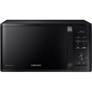 Микроволновая печь Samsung MG23K3515AK/BW черный, 23 л, 800 Вт, переключатели - кнопки, поворотный механизм