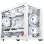 Компьютерный корпус Bloody BD-CC108 белый без БП mATX 9x120мм 2xUSB 3.0 audio bott PSU