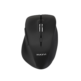 Мышь беспроводная Maxvi MWS-02 черный, 6 кнопок, 1600 dpi