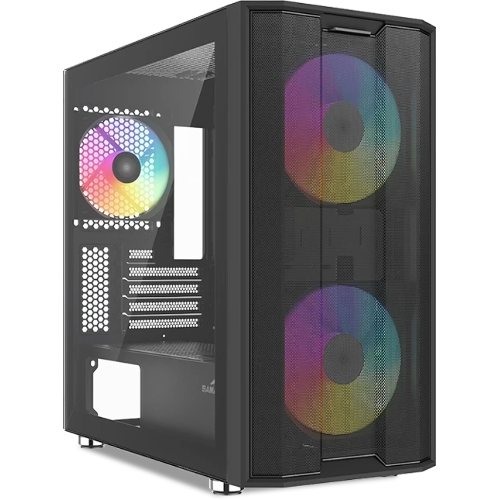 Корпус SAMA S30, Mini-Tower, чёрный, 2 x 140 мм, 1 x 120 мм