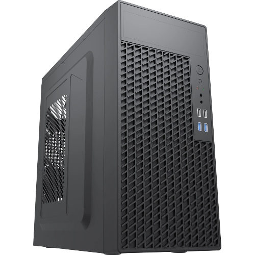 Компьютерный корпус с блоком питания Foxline 450Вт./Case Forza mATX, 450W, 2xUSB 2.0+2xUSB 3.0, Black, w/o FAN, 8 см fan PSU, power cord