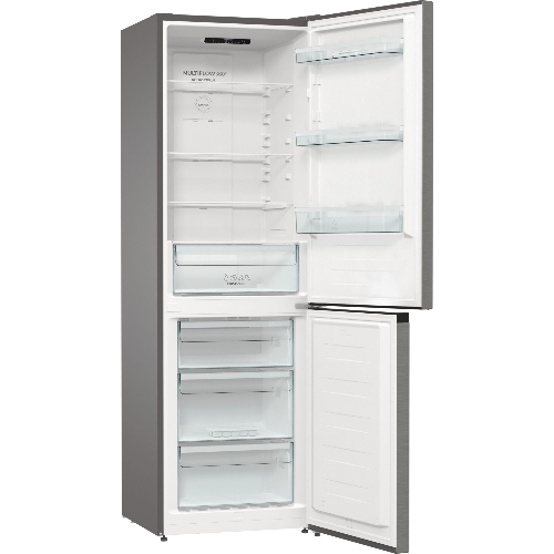 Холодильник Gorenje NRKE62XL серебристый металлик двухкамерный 203/99л морозилка снизу, No Frost