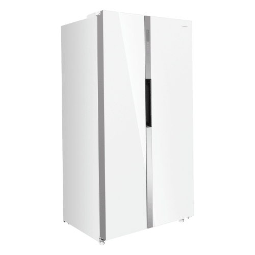 Холодильник Maunfeld MFF177NFW Slim Inverter белый двухкамерный 352/198л морозилка слева, No Frost, Side by Side