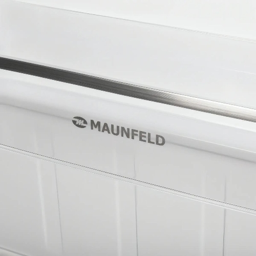 Холодильник Maunfeld MFF144SFW белый глянц. двухкамерный 154/52л морозилка снизу, ручная разморозка