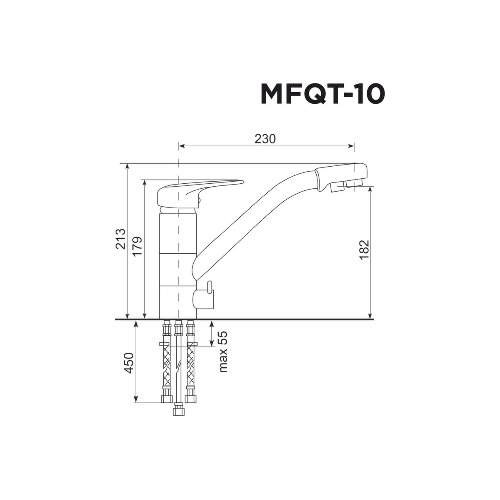 Кухонный смеситель Maunfeld MFQT-10BG бежевый