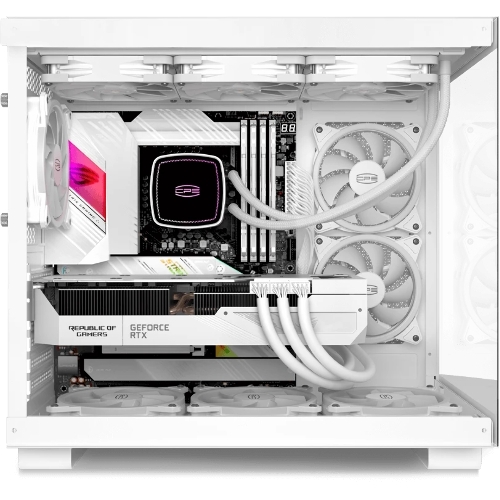 Компьютерный корпус без блока питания Case PCCooler C3T500 ARGB WH, Midi-Tower, TG, 6x120мм ARGB, 1xUSB-C 3.1 + 2xUSB-A 3.0, ATX, mATX, mITX белый
