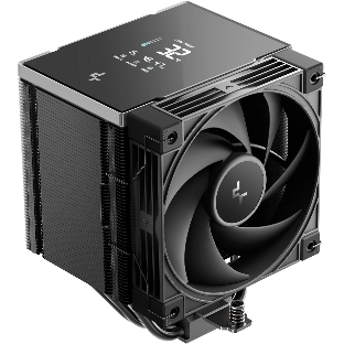 Кулер для процессора DEEPCOOL AK500 G2 DIGITAL NYX LGA1851/1700/1200/115X/AM5/AM4 (9шт/кор, TDP 240W, PWM, Fan 120мм, 5 тепл. Трубок, Copper Base, черный) RET (R-AK500G2-BKNNMN-GJD-1)